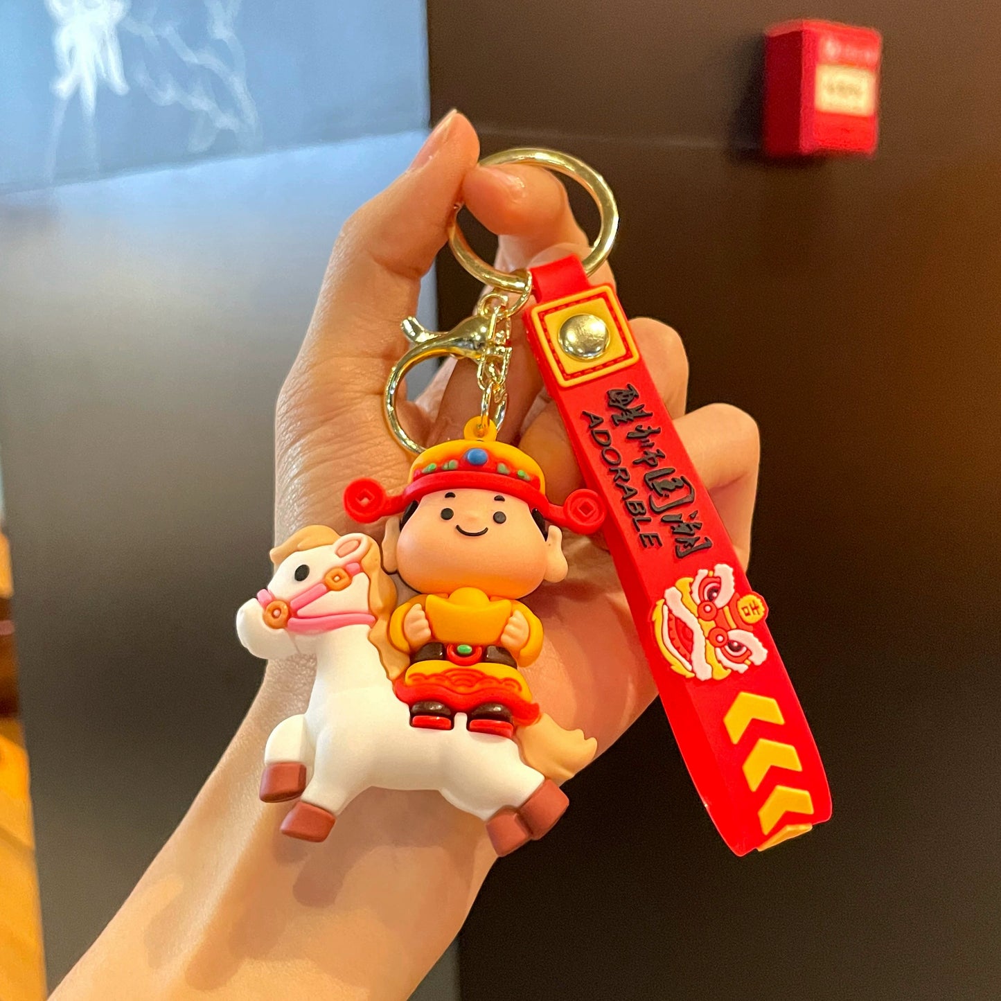 2026 Year of the Horse Mascot Hanging Ornament – “Immediate Wealth” Keychain