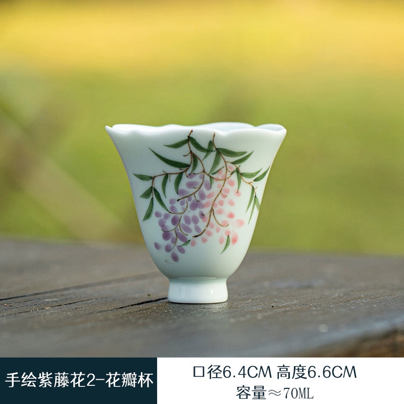 Hand-Painted Floral Teacup