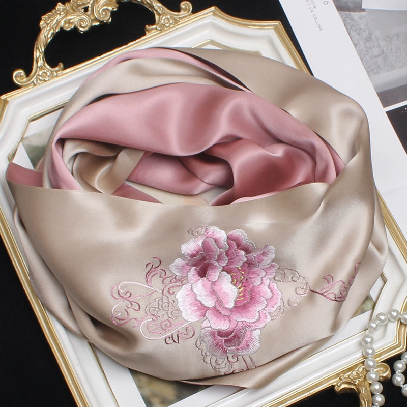 Suzhou embroidery hand-embroidered silk scarf