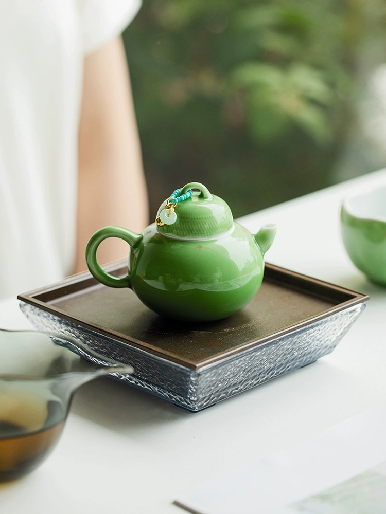 Emerald Ceramic Teapot Single Teapot