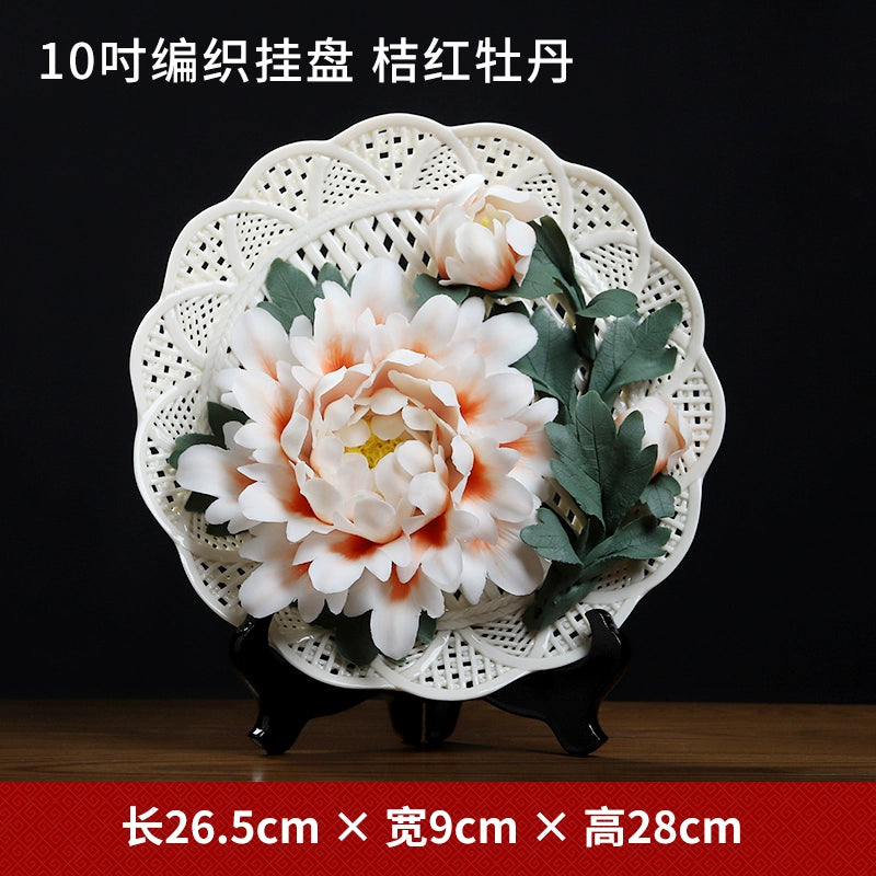 Ceramic Flower Tray Art Desktop Accessories