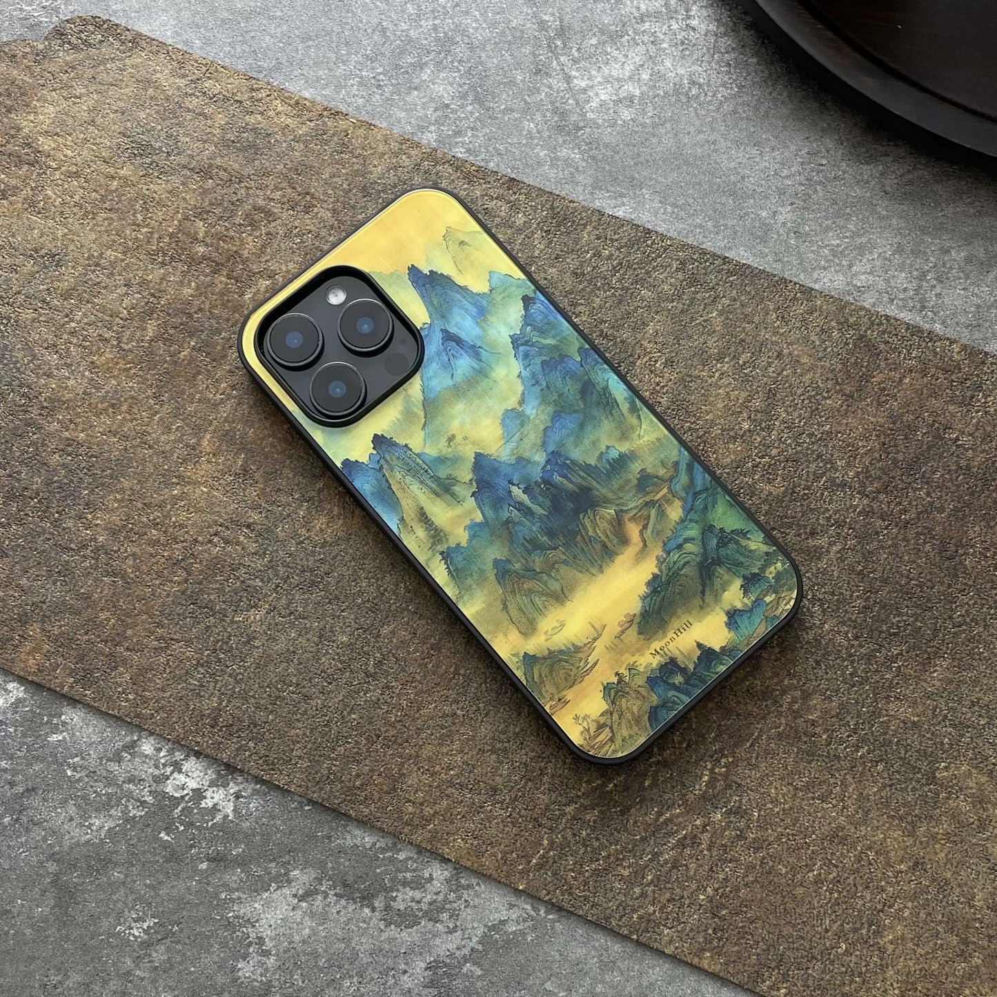Beautiful mountain landscape art non-slip full-coverage glass original phone case