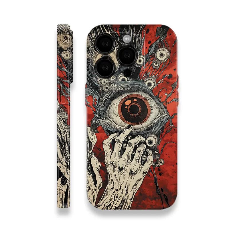 Retro eye of cthulhu dark film glossy hard case full coverage phone case