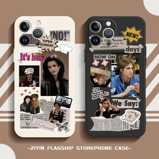 Retro Friends TV show quotes silicone phone case