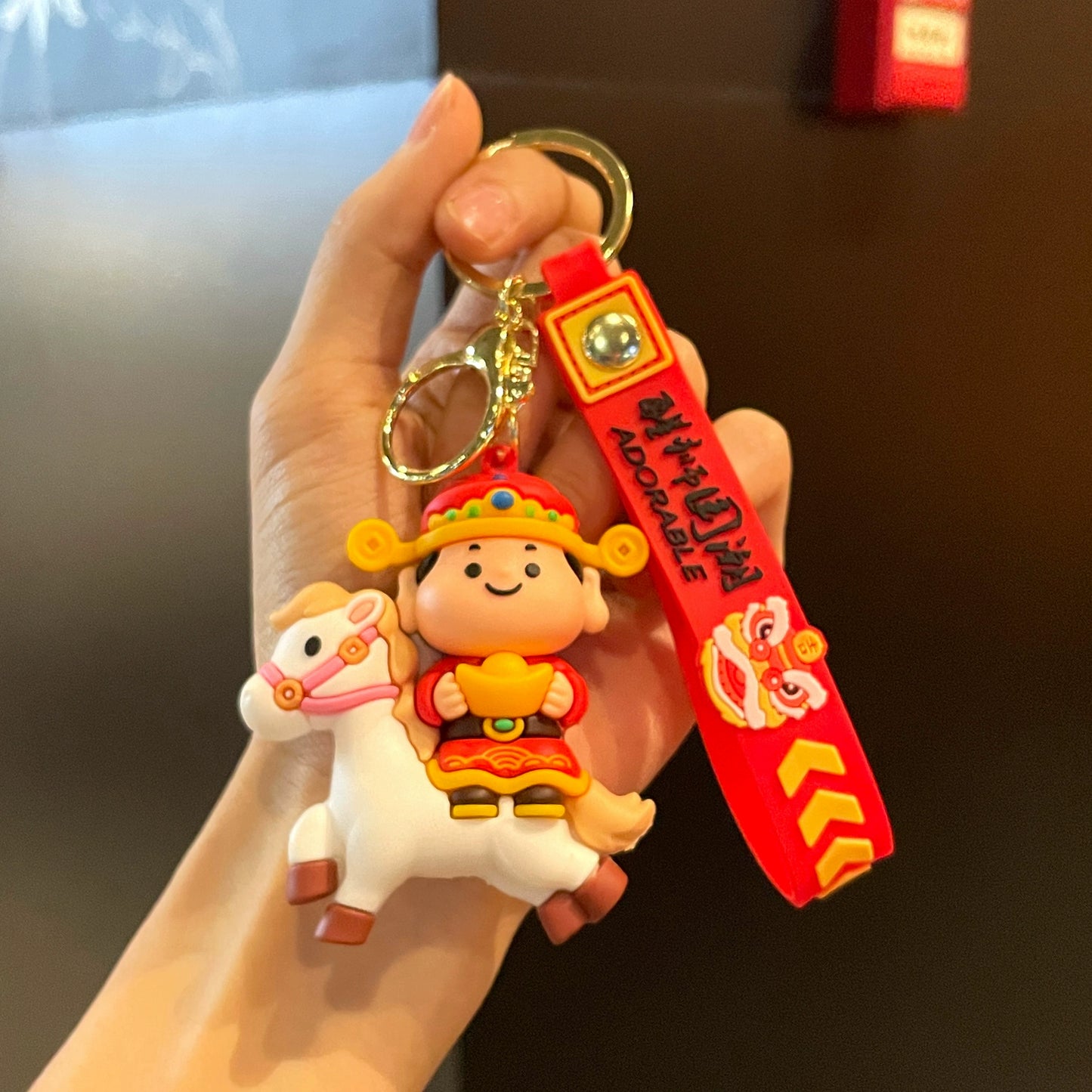 2026 Year of the Horse Mascot Hanging Ornament – “Immediate Wealth” Keychain