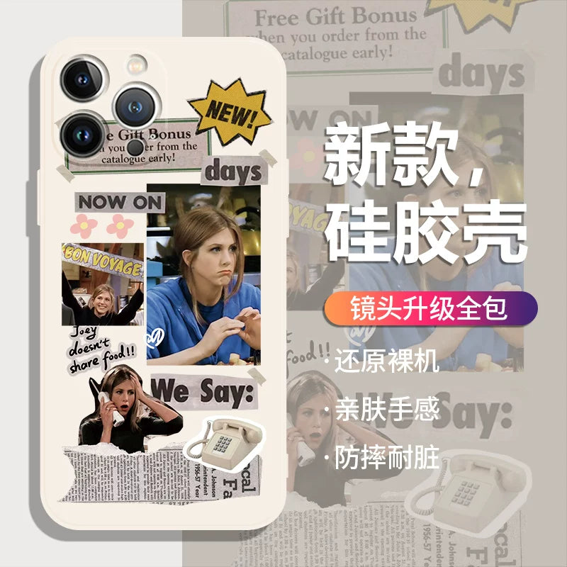 Retro Friends TV show quotes silicone phone case