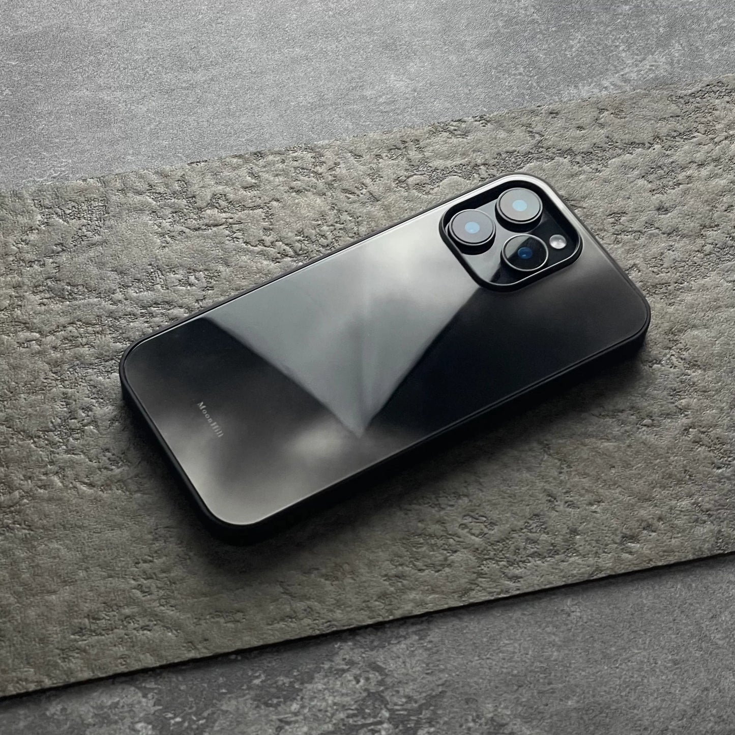 Nighttime black cloud pattern anti-slip full-coverage glass premium phone case