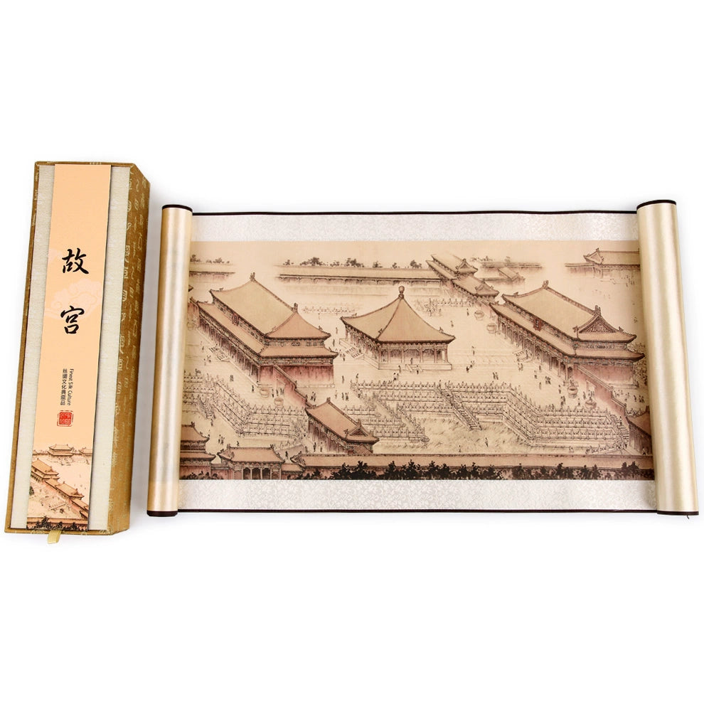 "Thousands of Miles of Rivers and Mountains" Silk Scroll Painting