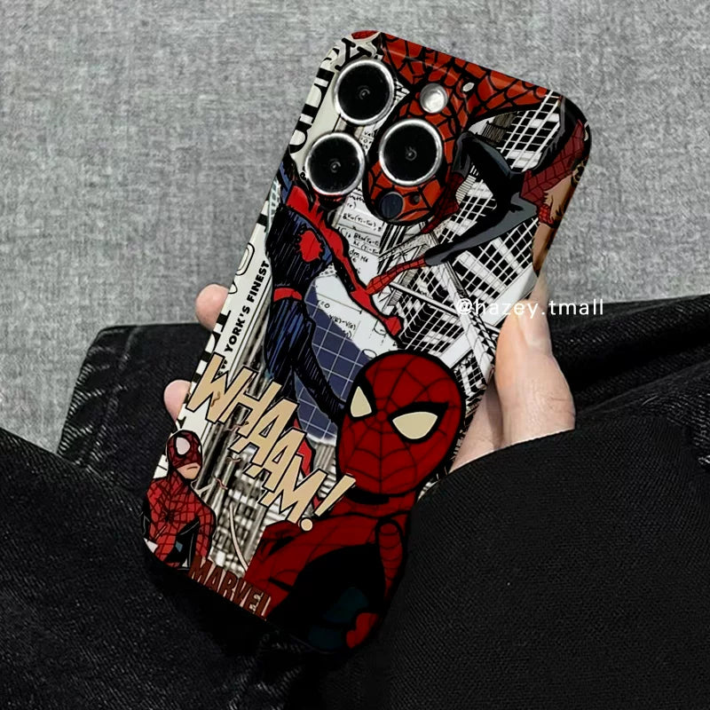 American retro hazey super spider-man film cartoon soft case phone case