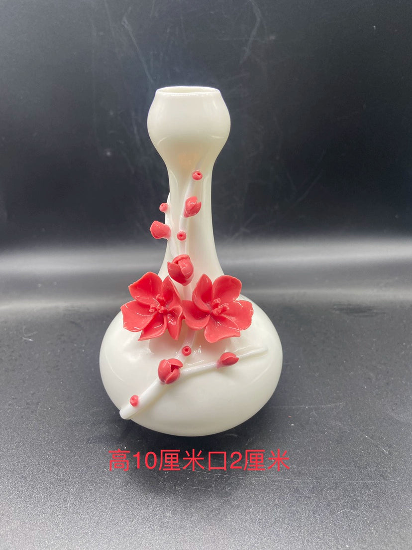Hand Kneaded Ceramic Flower Branch Vase Flower Insert Set