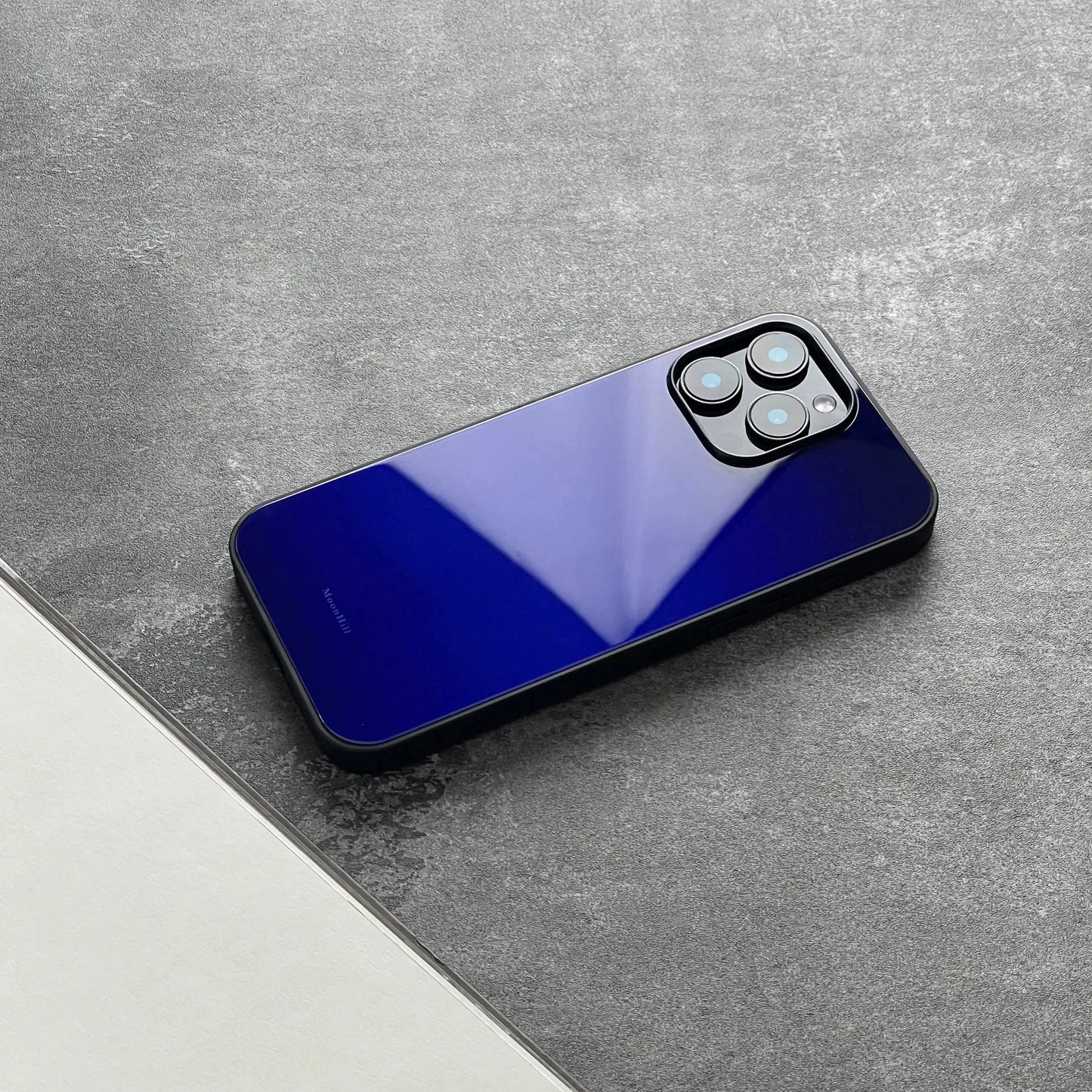 Dark blue non-slip full-coverage glass original premium phone case