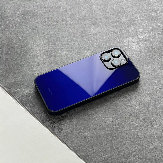 Dark blue non-slip full-coverage glass original premium phone case