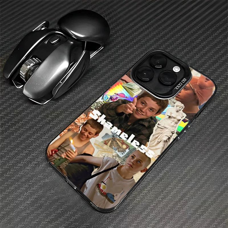 Shameless, unscrupulous Carl, with a high-end phone case.
