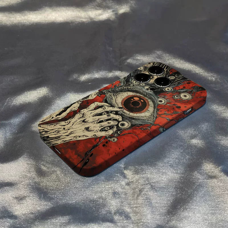 Retro eye of cthulhu dark film glossy hard case full coverage phone case