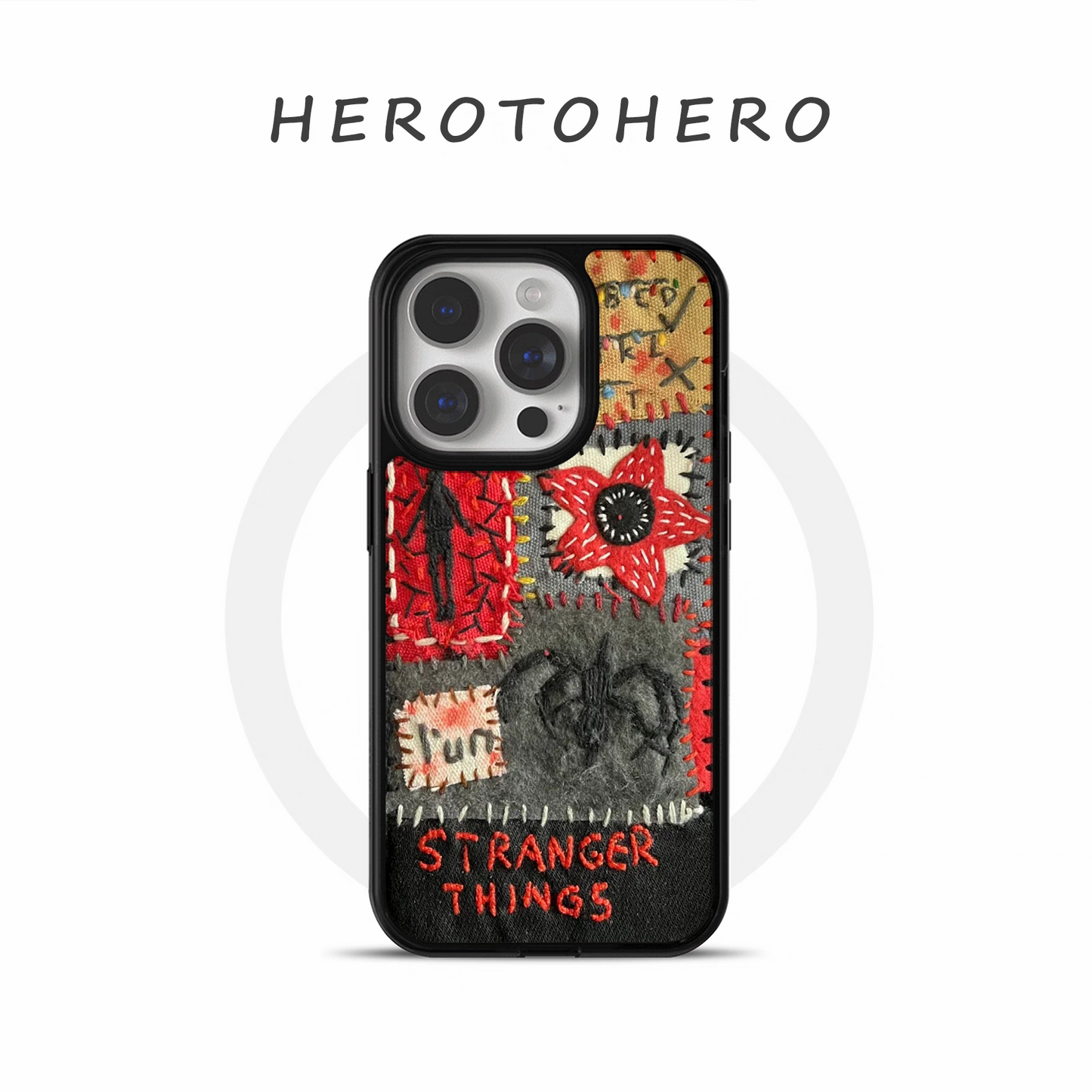 Graffiti strange things american acrylic black edge drop-proof phone case