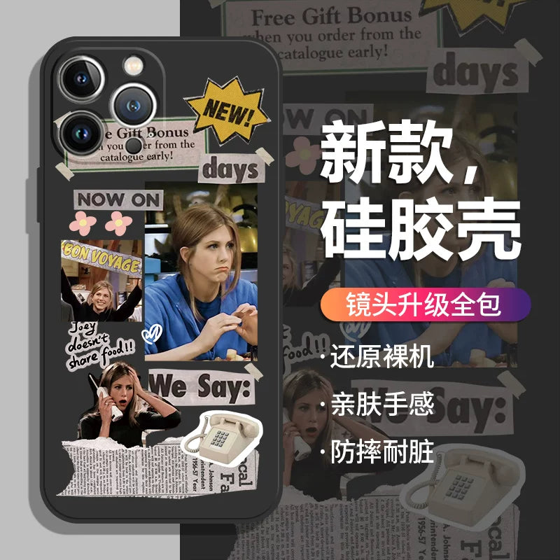 Retro Friends TV show quotes silicone phone case