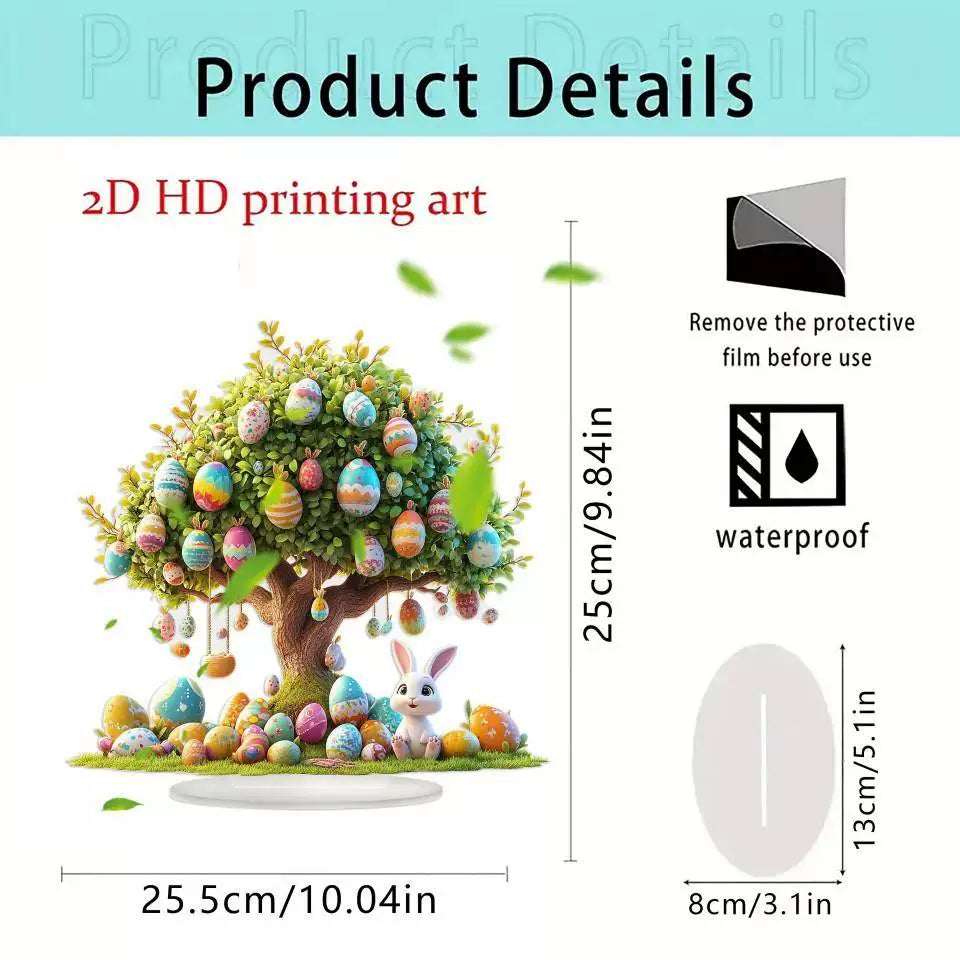 Easter Egg Bunny 2D Acrylic Ornament