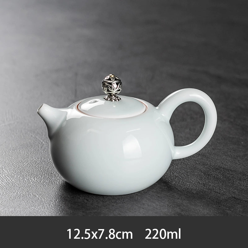 Ru Kiln Teapot Home Retro Ceramic Teapot