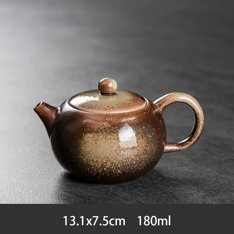 Ru Kiln Teapot Home Retro Ceramic Teapot