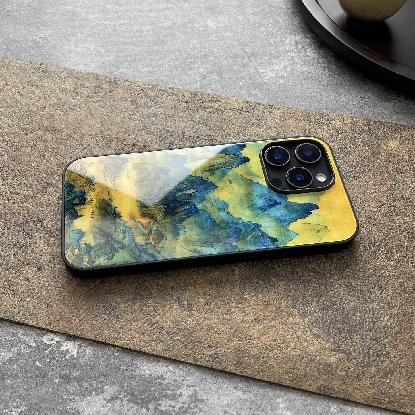 Beautiful mountain landscape art non-slip full-coverage glass original phone case