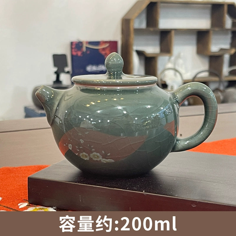 Ru Kiln Teapot Home Retro Ceramic Teapot
