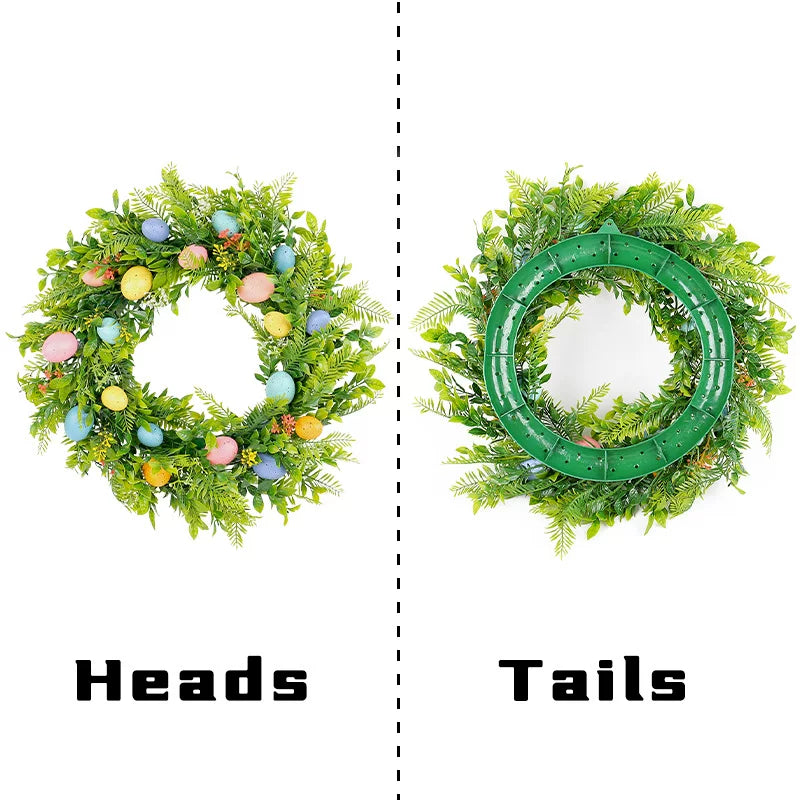 Easter Bunny Wreath Foam Egg Artificial Plant Ring Decoration