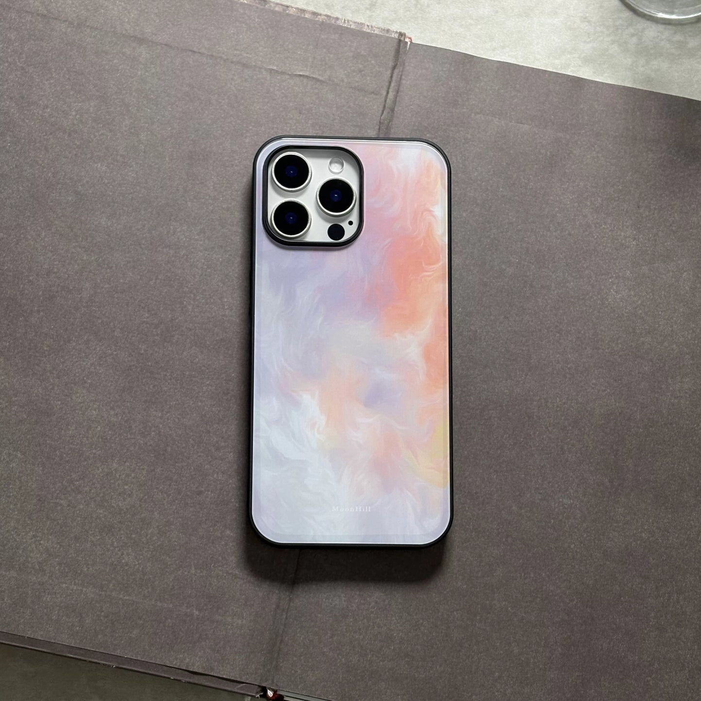 Colorful flowing water pattern, anti-slip, full-coverage glass original premium phone case.