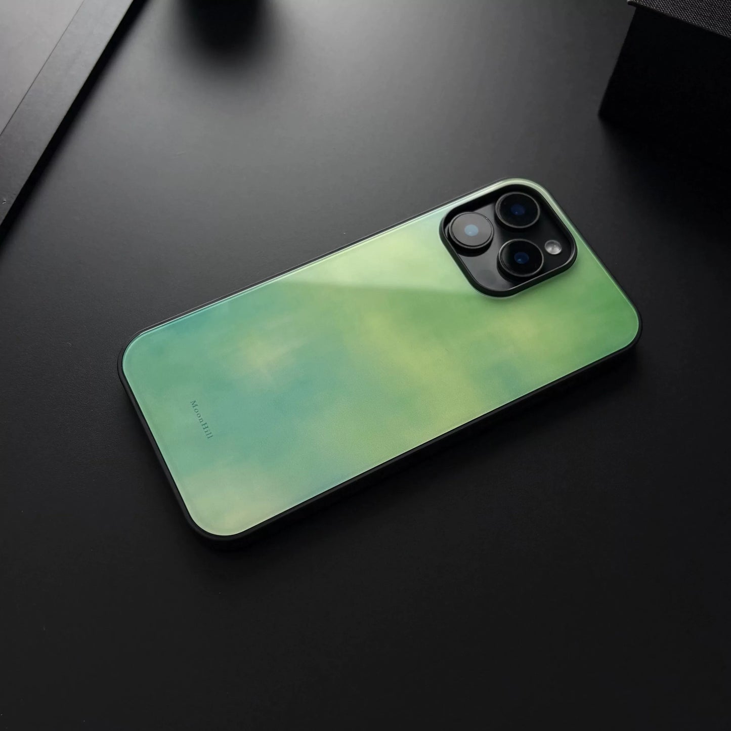 Light green non-slip full-coverage glass original premium phone case