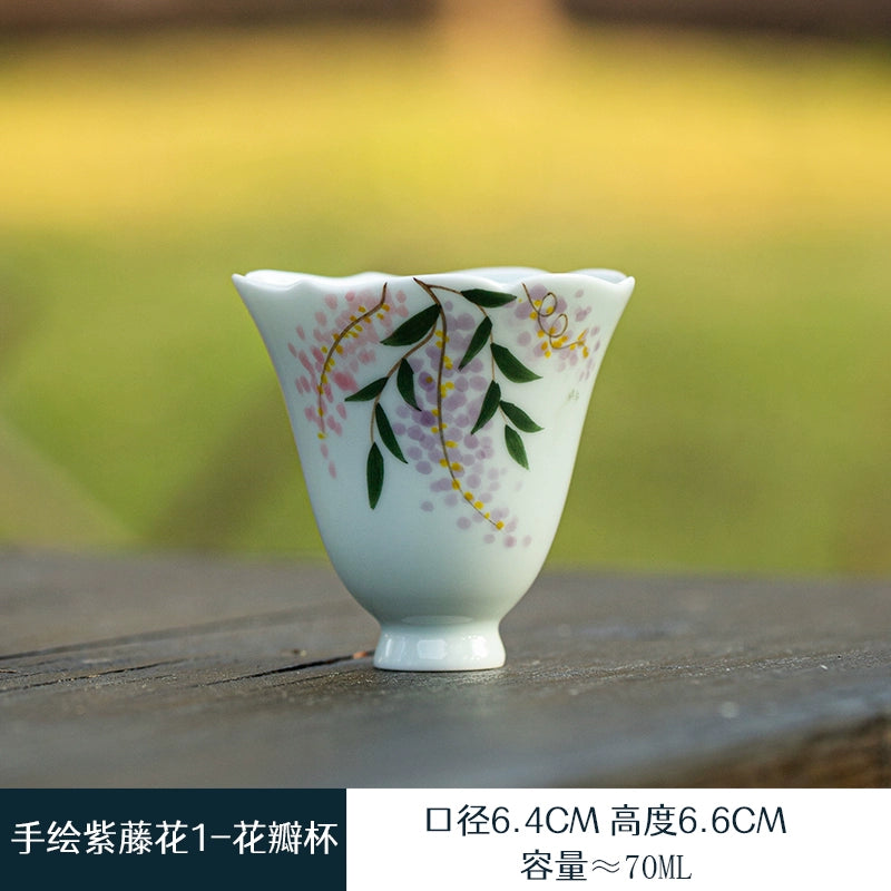 Hand-Painted Floral Teacup