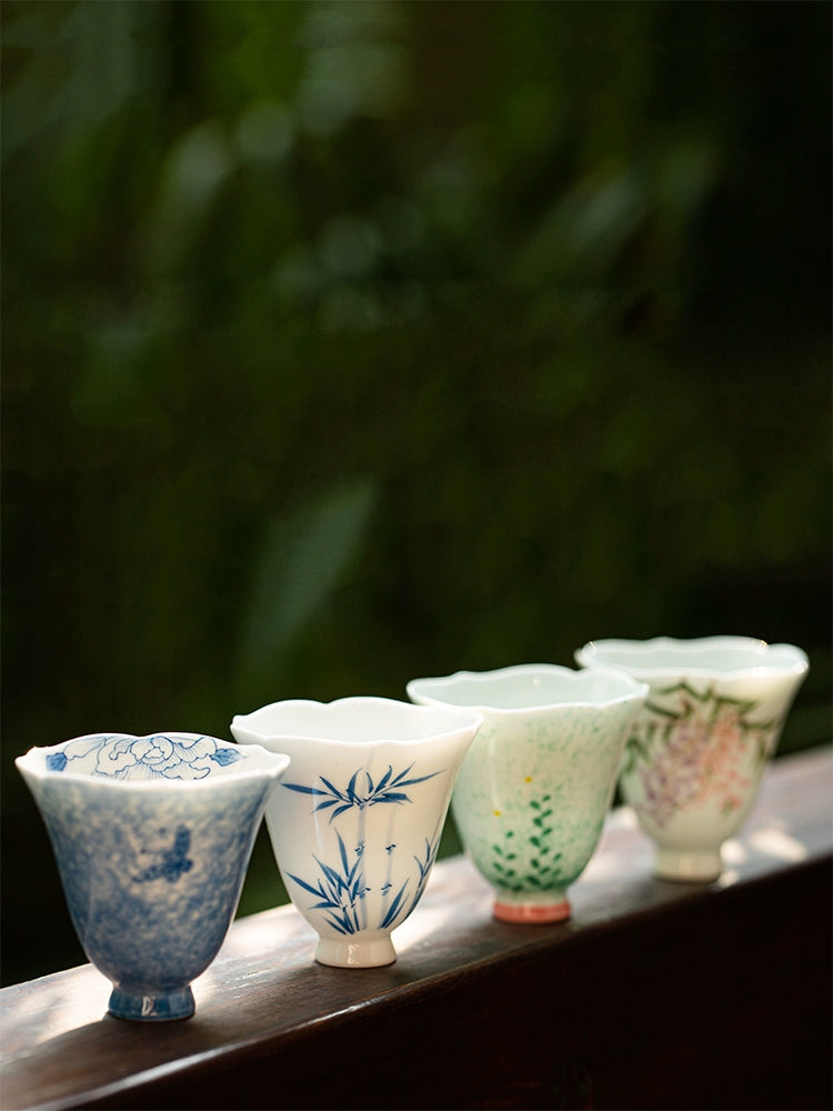 Hand-Painted Floral Teacup