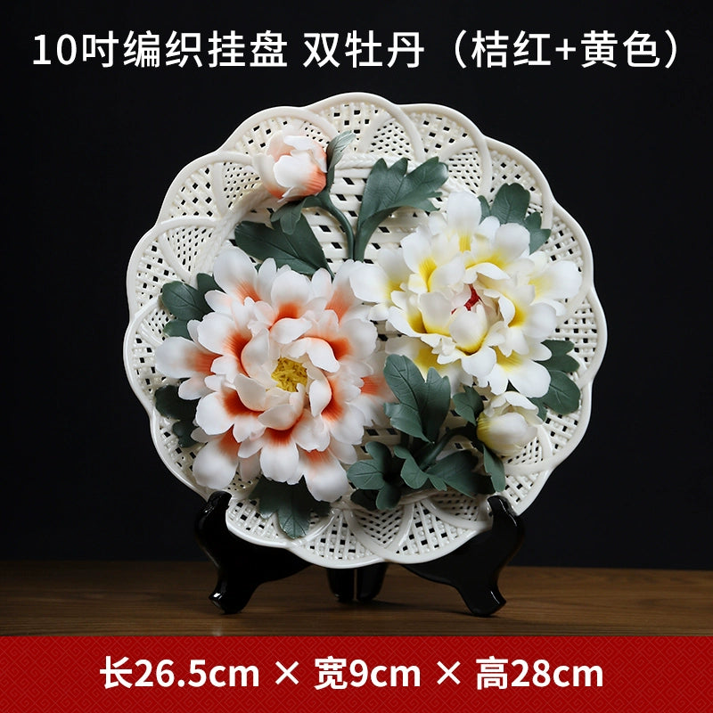 Ceramic Flower Tray Art Desktop Accessories