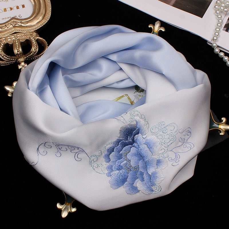 Suzhou embroidery hand-embroidered silk scarf