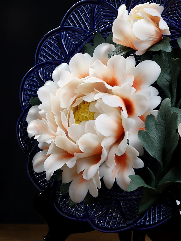 Ceramic Flower Tray Art Desktop Accessories