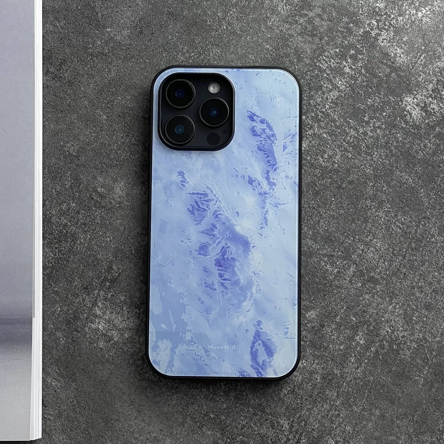 Snowy mountain anti-slip glass premium phone case
