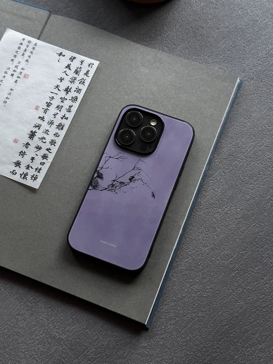 Night Studio Purple Branch Waterproof Phone Case