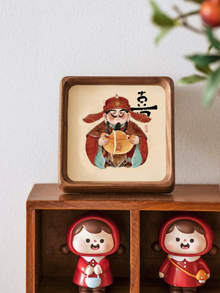 Chinese God of Wealth Photo Frame Decoration