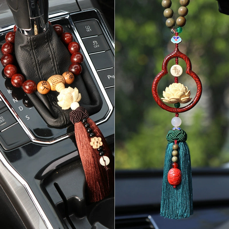 Red Cinnabar Lucky Gourd Pendant