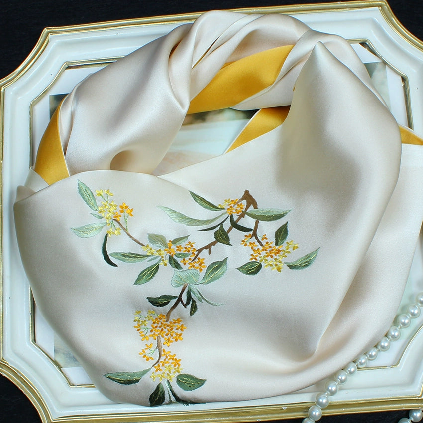Suzhou embroidery hand-embroidered silk scarf