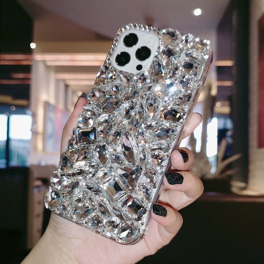 High-end luxury rhinestone full-coverage shockproof phone case