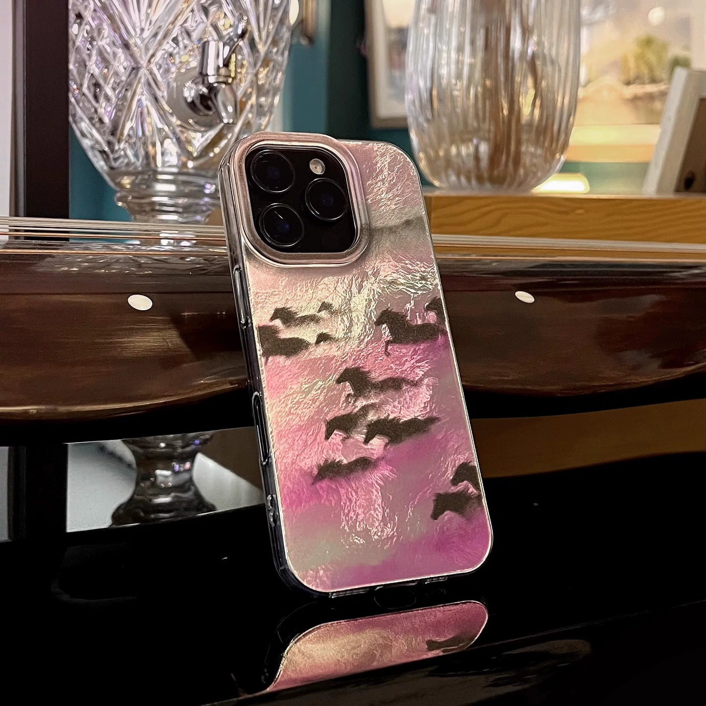 Galloping Horses Artistic Laser Drop-Proof 15pm Premium Phone Case