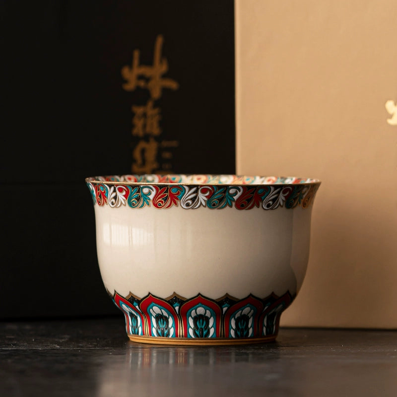 Dunhuang Murals Teacup with Gilded Accents