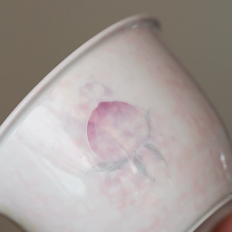 Hand-Painted-Peach Ceramic Fairness Cup