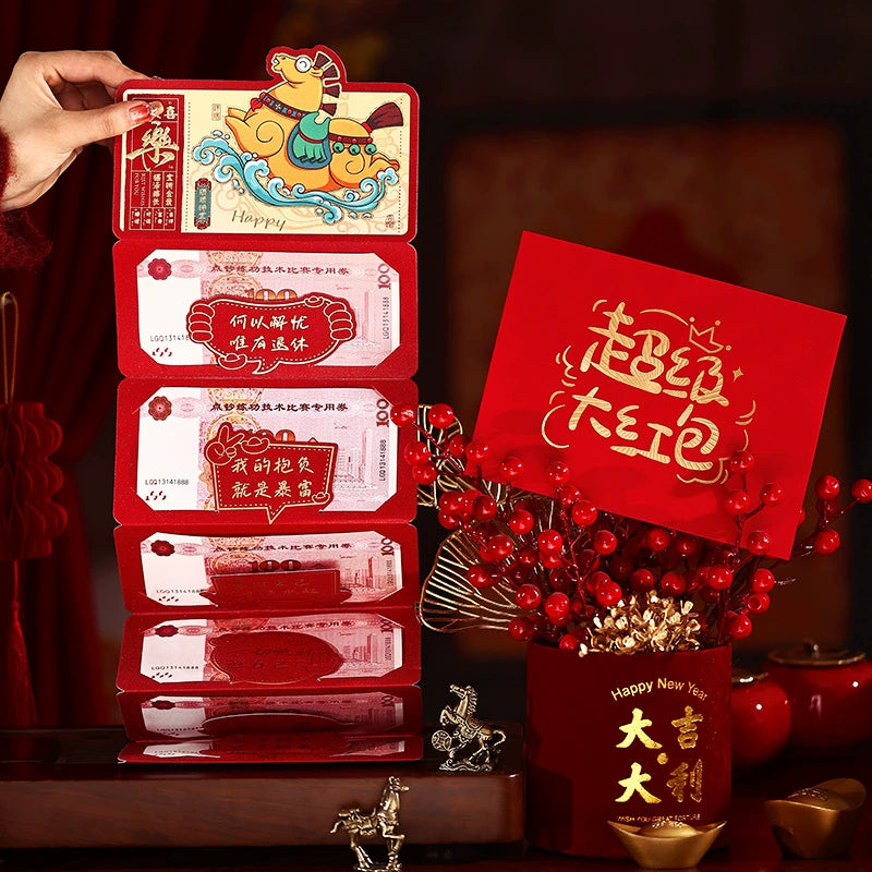 2026 Year of the Horse New Year Foldable Red Envelope