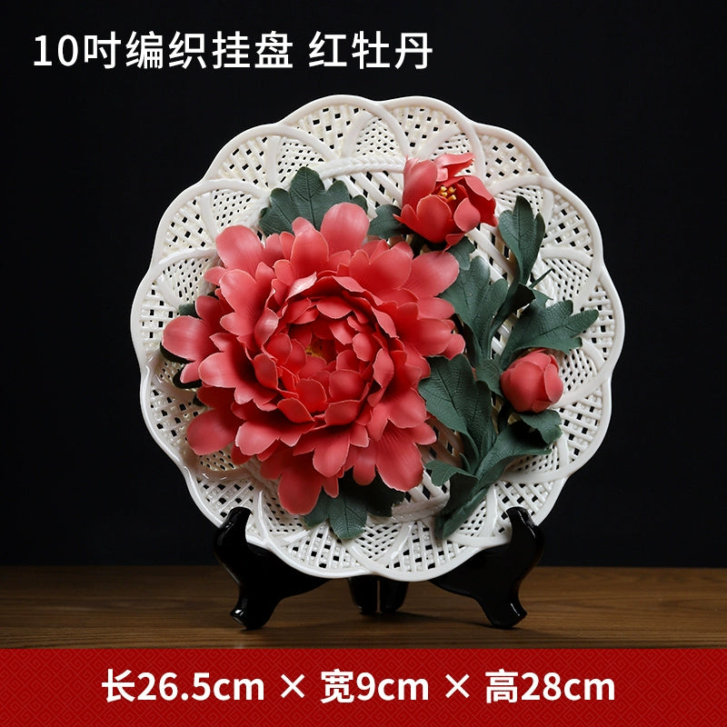 Ceramic Flower Tray Art Desktop Accessories
