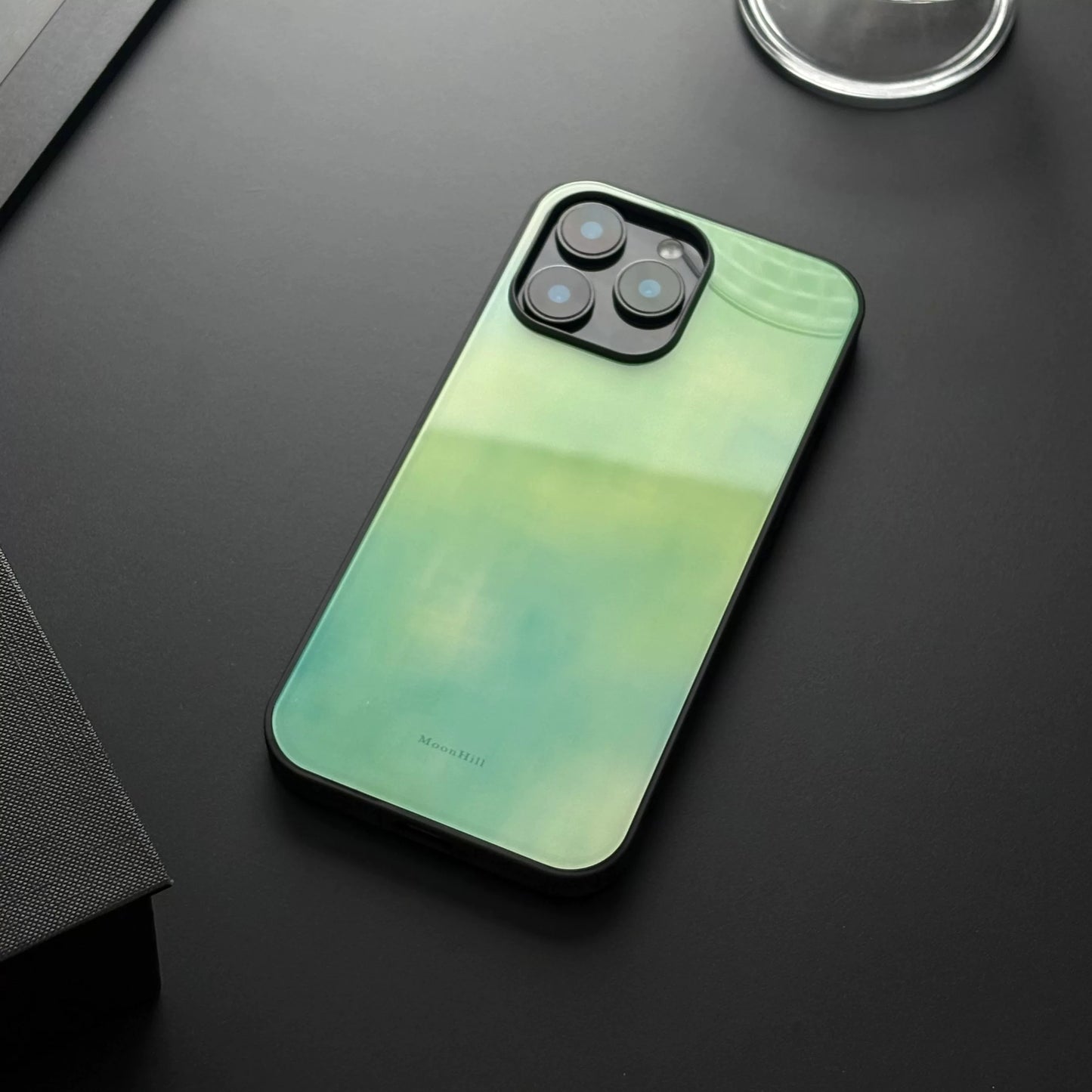 Light green non-slip full-coverage glass original premium phone case