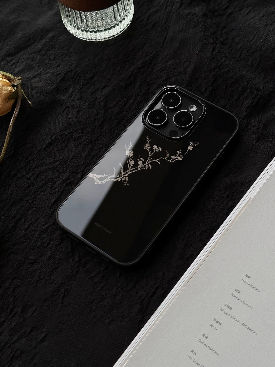 Night Studio Vintage Plum Black Phone Case