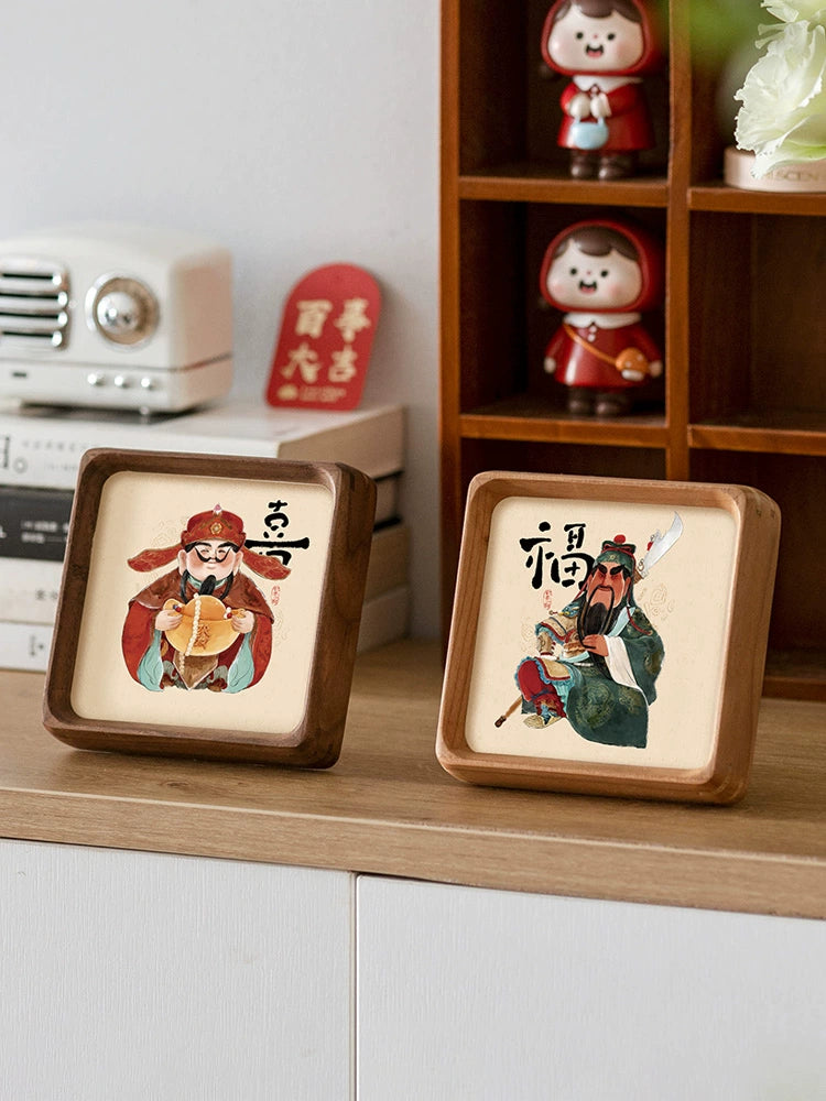 Chinese God of Wealth Photo Frame Decoration