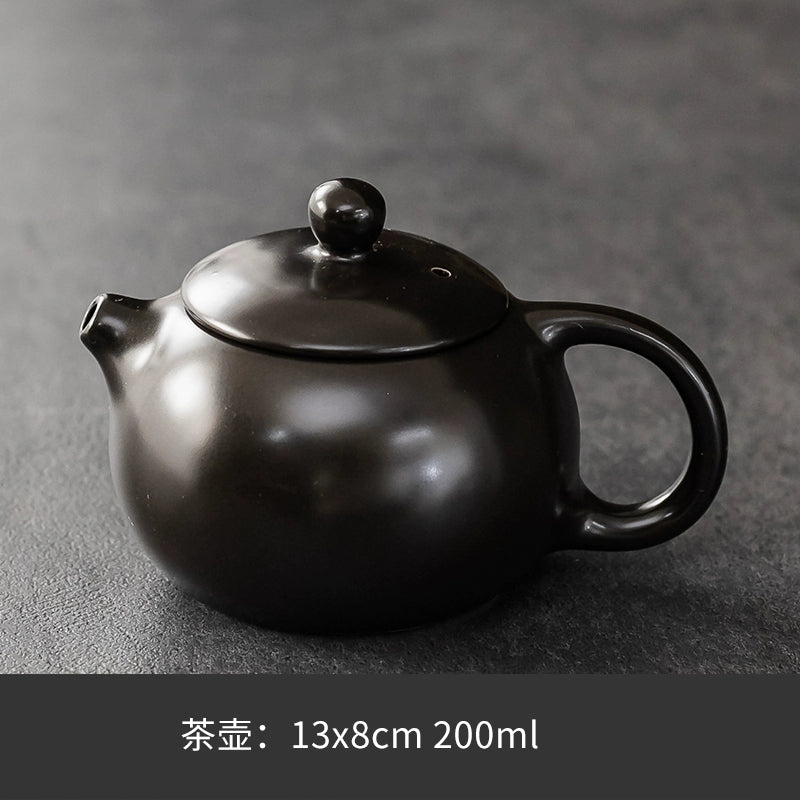 Ru Kiln Teapot Home Retro Ceramic Teapot