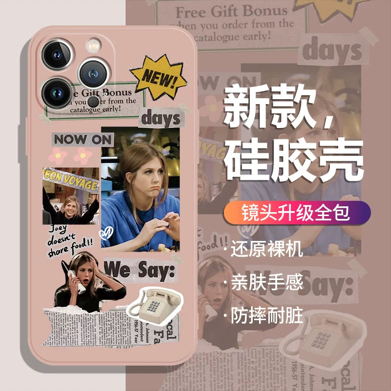 Retro Friends TV show quotes silicone phone case