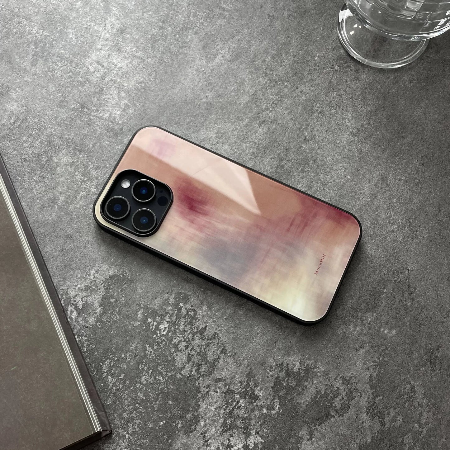 Colorful sunset art design non-slip full-coverage glass premium phone case